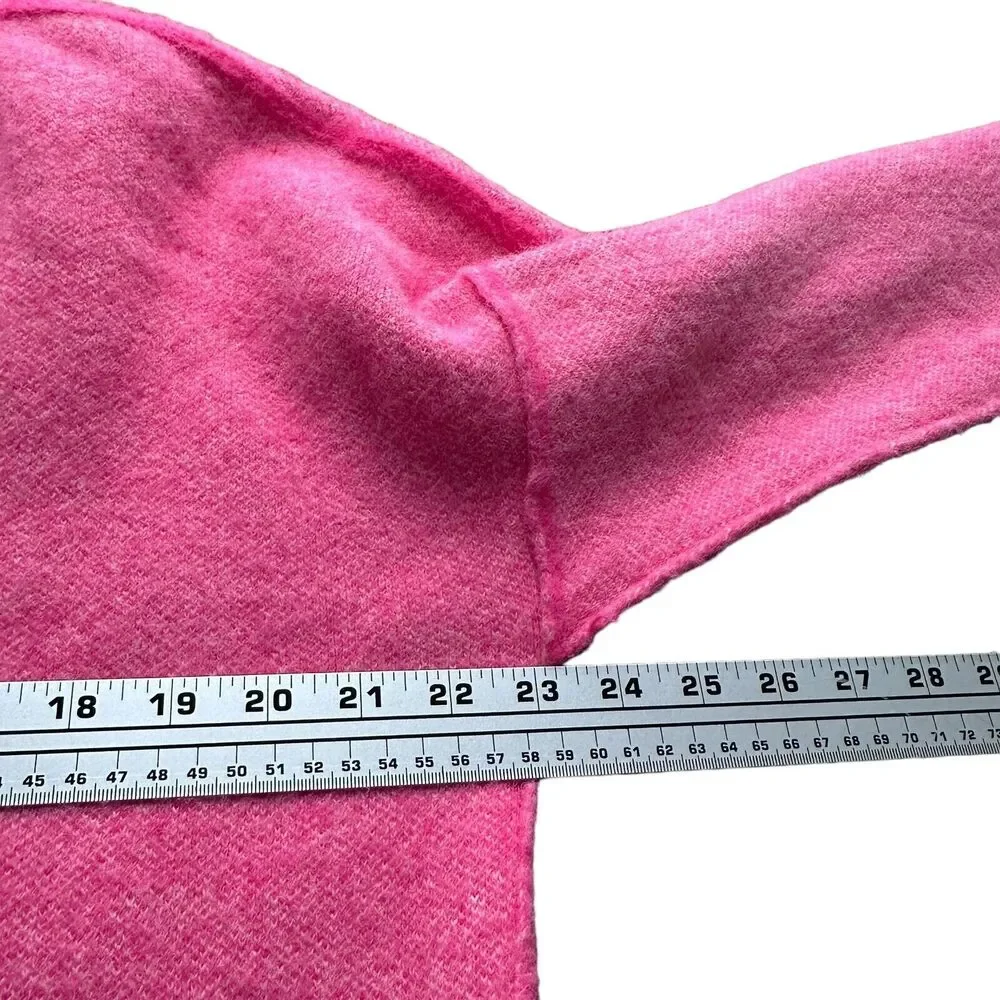 Free People Sweater Weather‎ Women’s Small Pink Knit Scoop V-Neck High Low Nylon
